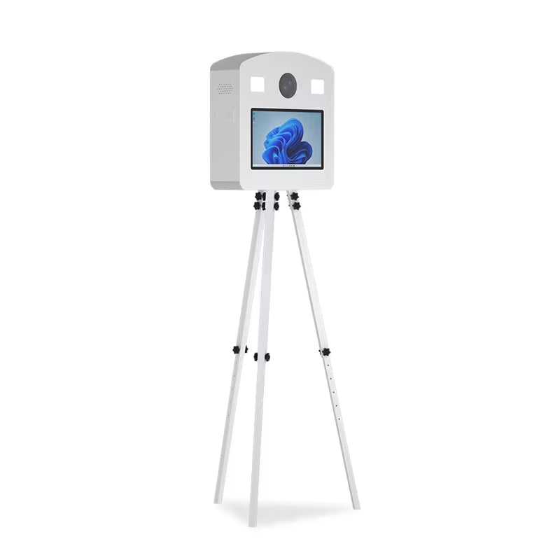 Photo Booth with 15.6-Inch Touchscreen, Portable Selfie Tripod and DSLR Camera for Wedding Event Rental
