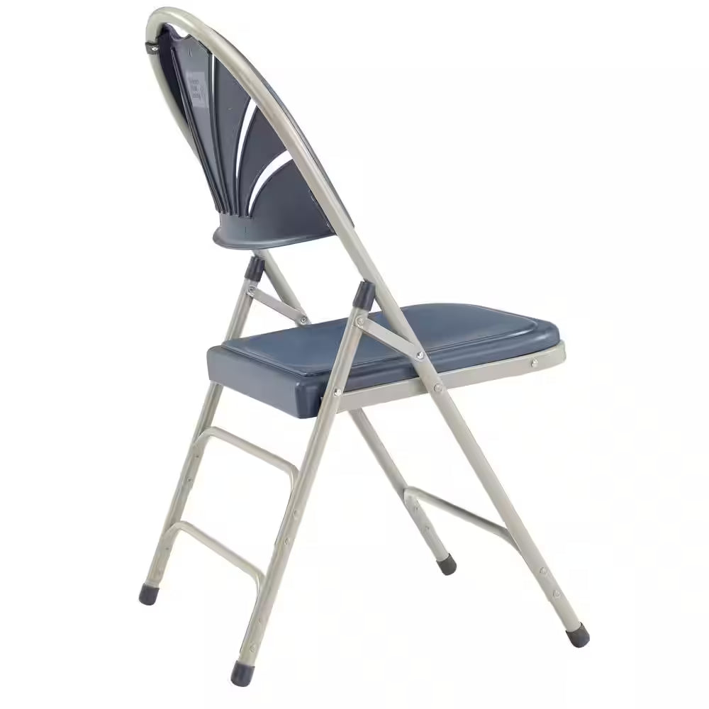 Navy Metal Frame Outdoor Safe Folding Chair (Set of 4)