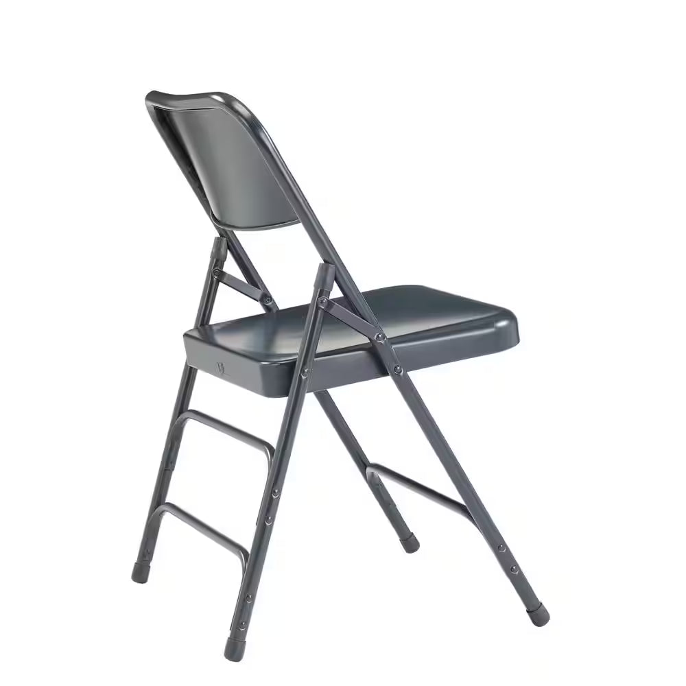 Blue Metal Stackable Folding Chair (Set of 4)