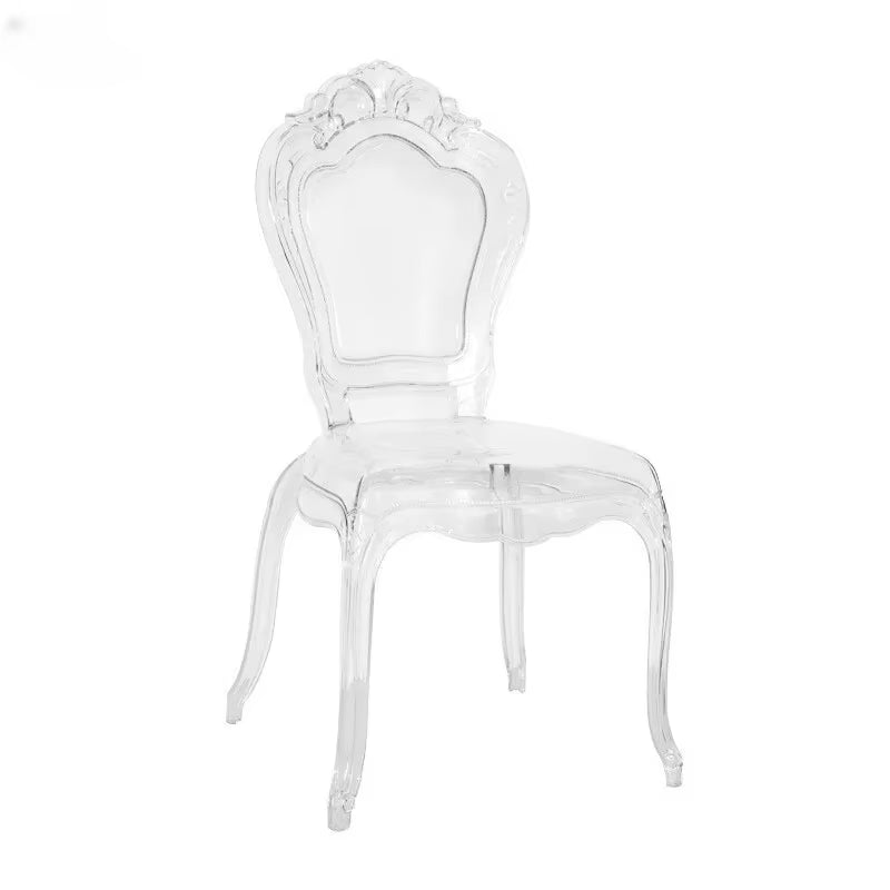Hotel Banquet Acrylic Transparent Crystal Light Luxury Party Outdoor Stackable Dining Chairs