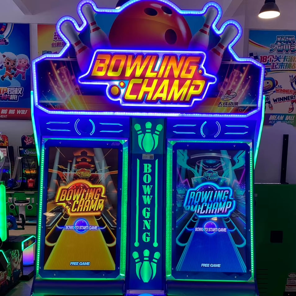 2024 Indoor Coin-Operated Arcade Racing Game Bowling Champ Sport Bowling Machine for Amusement Park Use