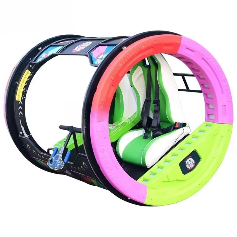 Outdoor Carnival Amusement Park Ride Happy Double Player 360 Degree Remote Control Rolling Car