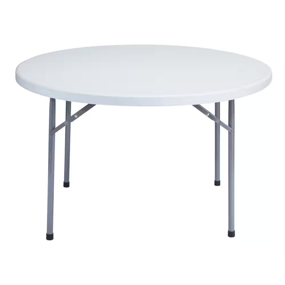 48 In. Grey Plastic round Folding Banquet Table