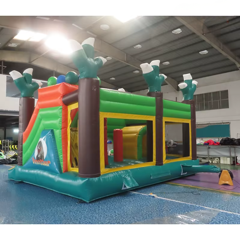 5×4M Dinosaur Jungle Inflatable Bouncy House with Slide