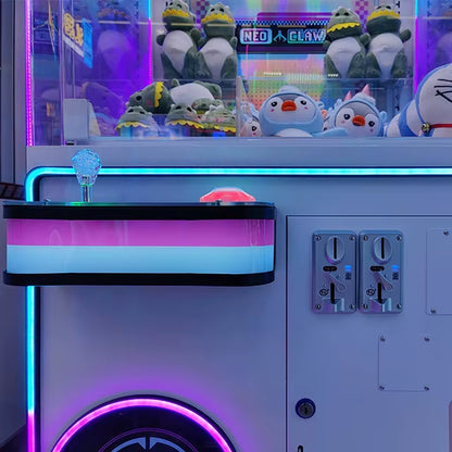 Neofuns Claw Crane Grab Machine Coin Operated Games Toy Plush Vending Arcade Metal Cabinet Doll Machine with Bill Acceptor
