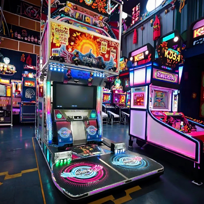 Multiplayer Rhythm Dance Battle Arcade Machine
