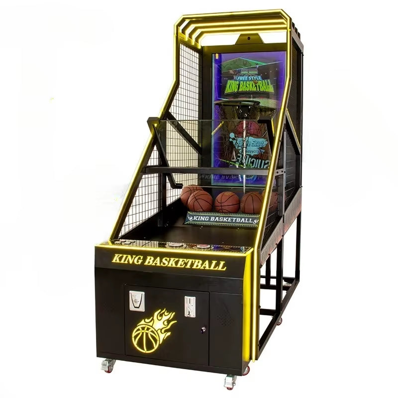 Coin Operated Indoor 60-Inch LCD Screen Electric Basketball Arcade Machine Street Basketball Crazy Shoot Basketball Machine