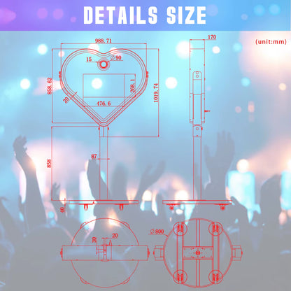Heart Shape Magic Mirror Photo Booth Machine DSLR Camera Photobooth with 21.5 Inch LCD Touch Screen with Flight Case for Wedding