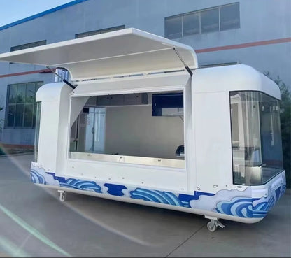 Heavy Duty Customized Street Mobile Food Truck Trailer for Street Vending Ice Cream Pizza Bbq Food Trailer with Warranty