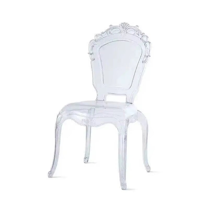 Transparent Simple Dining Chairs Creative Kitchen Furniture Household Acrylic Crystal Dining Chair Designer Palace Style Stool H