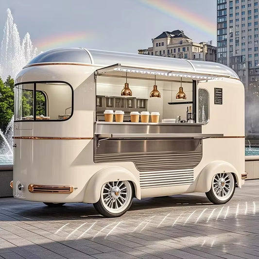 Fully Equipped Fast Food Truck for Sale Mobile BBQ Ice Cream Coffee Cart for Snacks Candy Chips