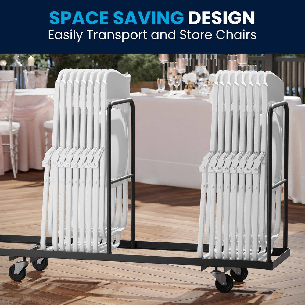 White Metal Folding Chair (Set of 6)