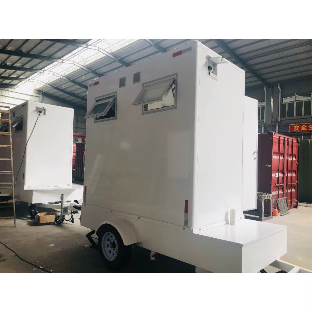 New Model Prefabricated Toilets Outdoor Toilette Camping Mobile Portable Chemical Toilet for Sale Portable Trailer