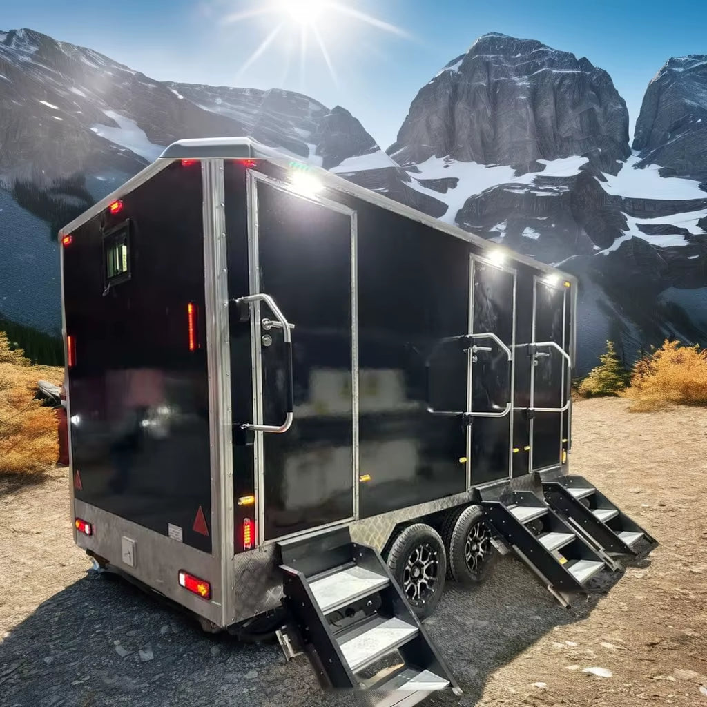 Portable Prefab Rent Outdoor Restroom Trailer Mobile Toilet Portable Restroom Shower Toilet Trailer