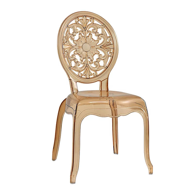 Acrylic Crystal Chair Milk Tea Shop Cafe Back Chair Transparent Light Luxury Balcony Hotel Banquet Auditorium