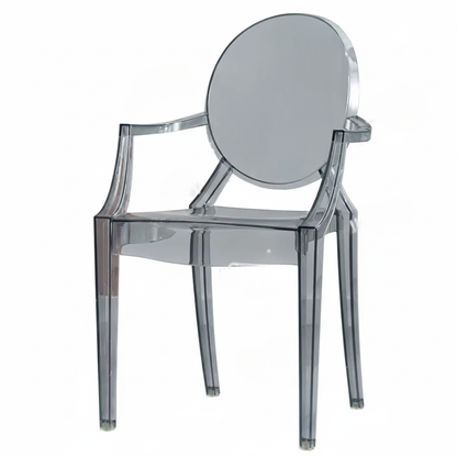 Plastic Chair with Transparent Backrest – Coffee & Dining Chair