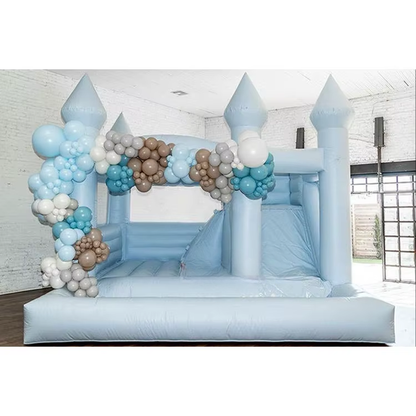 White Pink Bounce House with Slide & Ball Pit – Kids & Adults