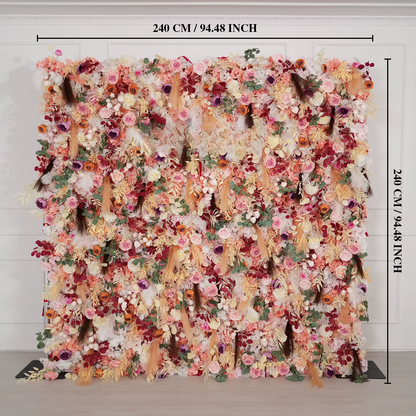 5D Romantic Flower Wall Backdrop Decor