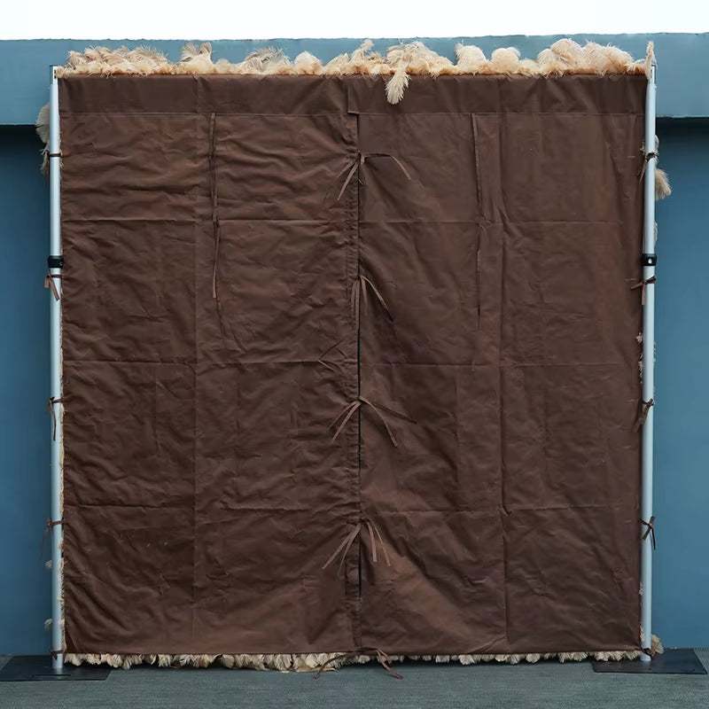 5D Coffee Brown Feather Cloth Flower Wall Rolling up Fabric Plant Flower Wall Wedding Backdrop Deco Party Event Photography Prop