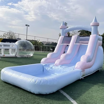 Commercial 20Ft White Inflatable Bounce House with Slide
