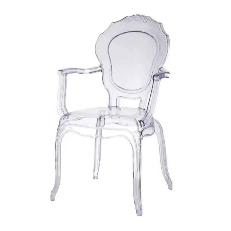 Transparent Simple Dining Chairs Creative Kitchen Furniture Household Acrylic Crystal Dining Chair Designer Palace Style Stool H