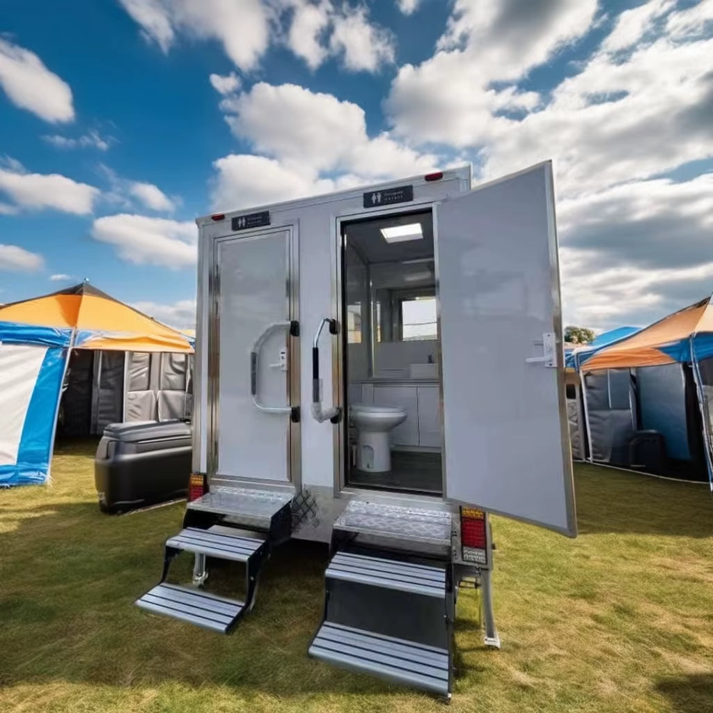 Portable Prefab Rent Outdoor Restroom Trailer Mobile Toilet Portable Restroom Shower Toilet Trailer