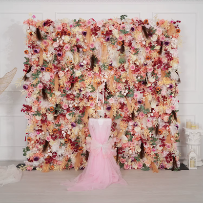 5D Romantic Flower Wall Backdrop Decor