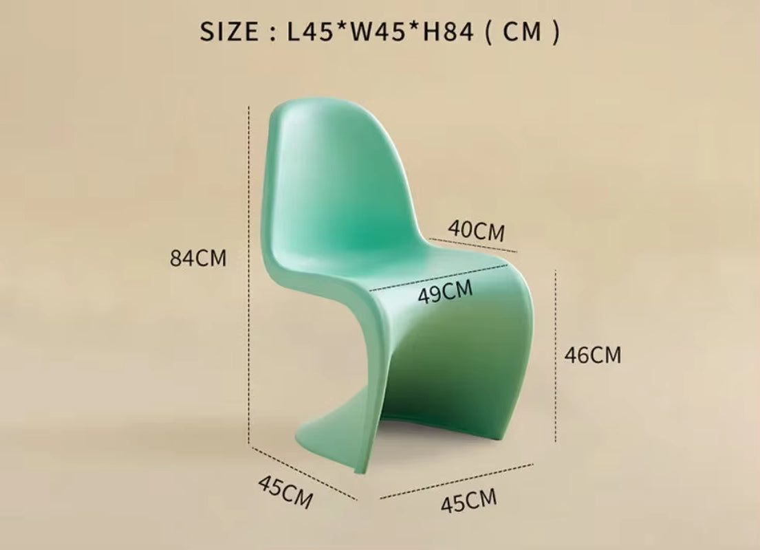 Elegant Clear Plastic Chair with Acrylic Backrest for Living Room Dining Stylish S Shaped Transparent Plastic Dining Stool