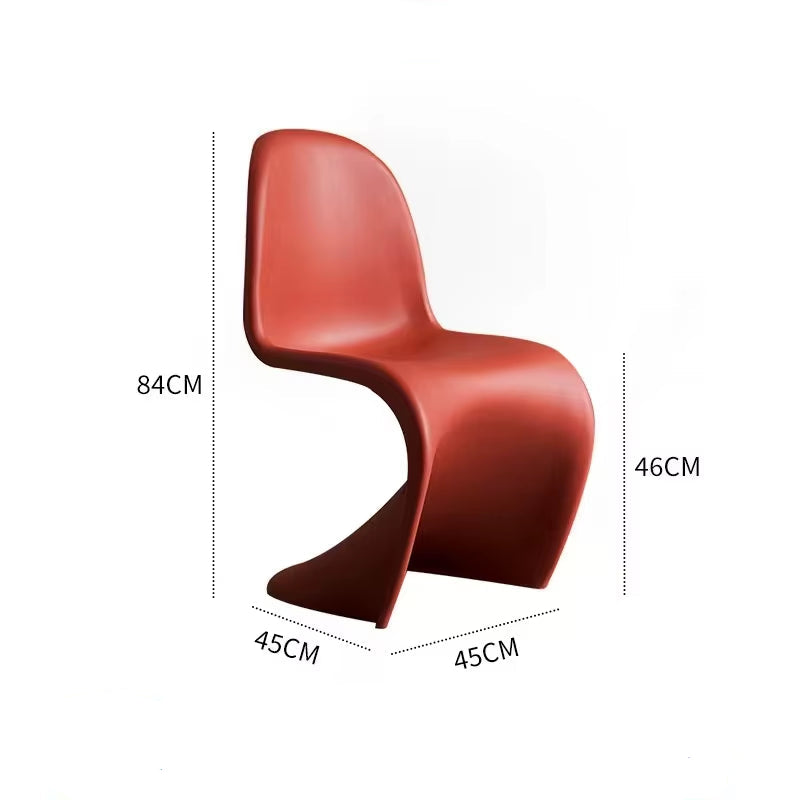 Elegant Clear Plastic Chair with Acrylic Backrest for Living Room Dining Stylish S Shaped Transparent Plastic Dining Stool