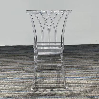 Wedding Banquet Hall Dining Chair Acrylic Crystal Chair Hotel Outdoor Activities Wedding Resin Transparent Bamboo Chair Integrat