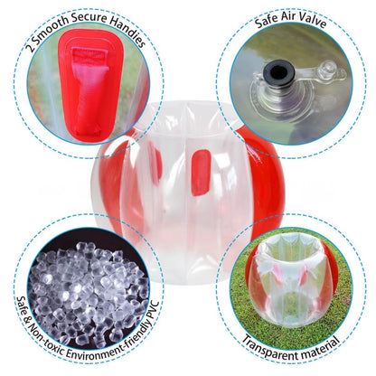 Inflatable Bump Ball Adult & Children Outdoor Grass Touch Ball Durable PVC Body Bubble Bounce Ball Fun Sumo Buffer Ball Toy
