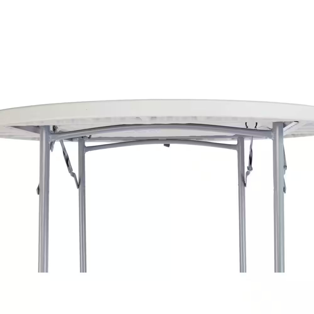 48 In. Grey Plastic round Folding Banquet Table