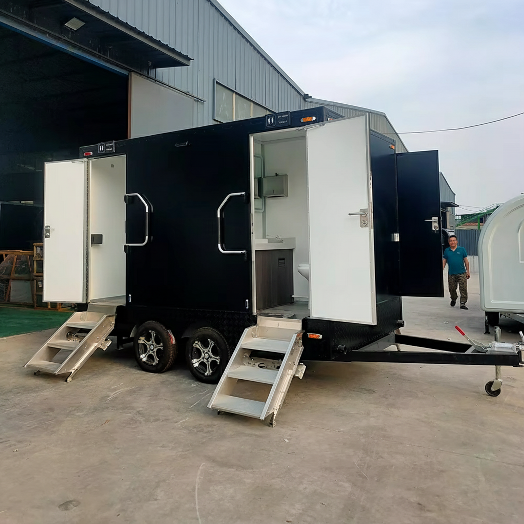 Station Prefab House Portable Toilet Trailer – Luxury Outdoor Restroom & Shower Rooms