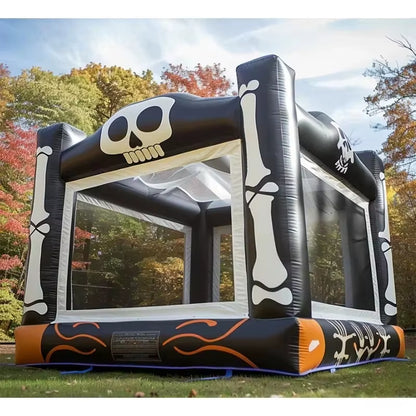 Fast Air Ship to Door, Inflatables Halloween Party Bouncy Castle Slide Combo PVC Pumpkin Bounce House for Events Rental