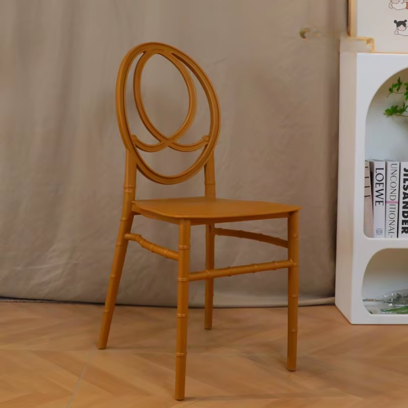 White & Gold Plastic Dining Chair – Wedding & Banquet Chair