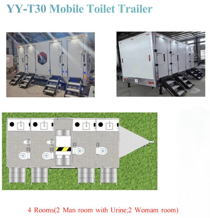 Portable Prefab Rent Outdoor Restroom Trailer Mobile Toilet Portable Restroom Shower Toilet Trailer
