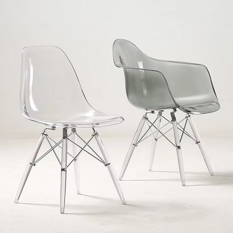 Nordic Transparent Dining Chairs Minima Chairs for Living Room Creative Portable Chair Modern Armchairs Home Furniture