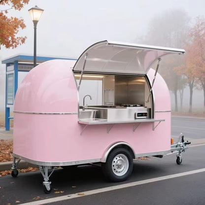 Fully Equipped Fast Food Truck for Sale Mobile BBQ Ice Cream Coffee Cart for Snacks Candy Chips