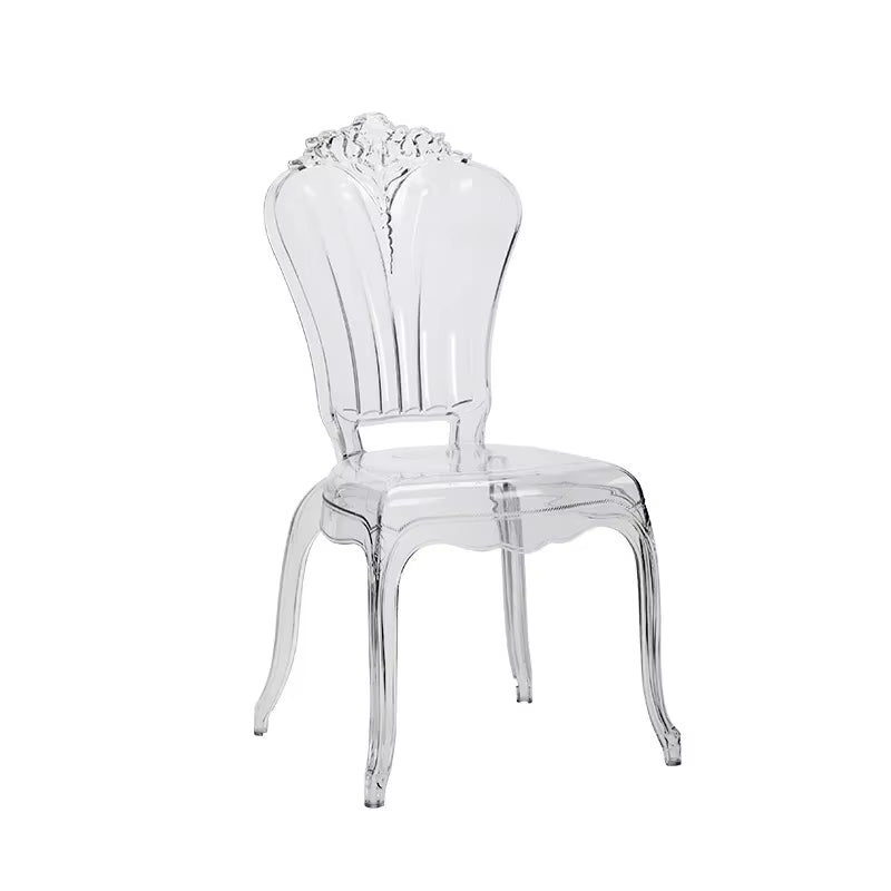 Hotel Banquet Acrylic Transparent Crystal Light Luxury Party Outdoor Stackable Dining Chairs