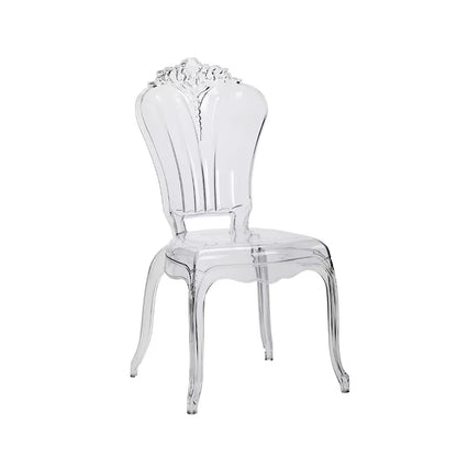 Hotel Banquet Acrylic Transparent Crystal Light Luxury Party Outdoor Stackable Dining Chairs