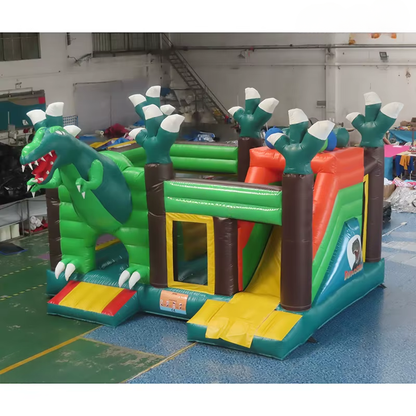 5×4M Dinosaur Jungle Inflatable Bouncy House with Slide
