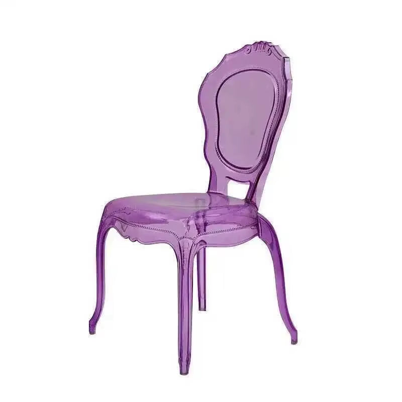 Transparent Simple Dining Chairs Creative Kitchen Furniture Household Acrylic Crystal Dining Chair Designer Palace Style Stool H