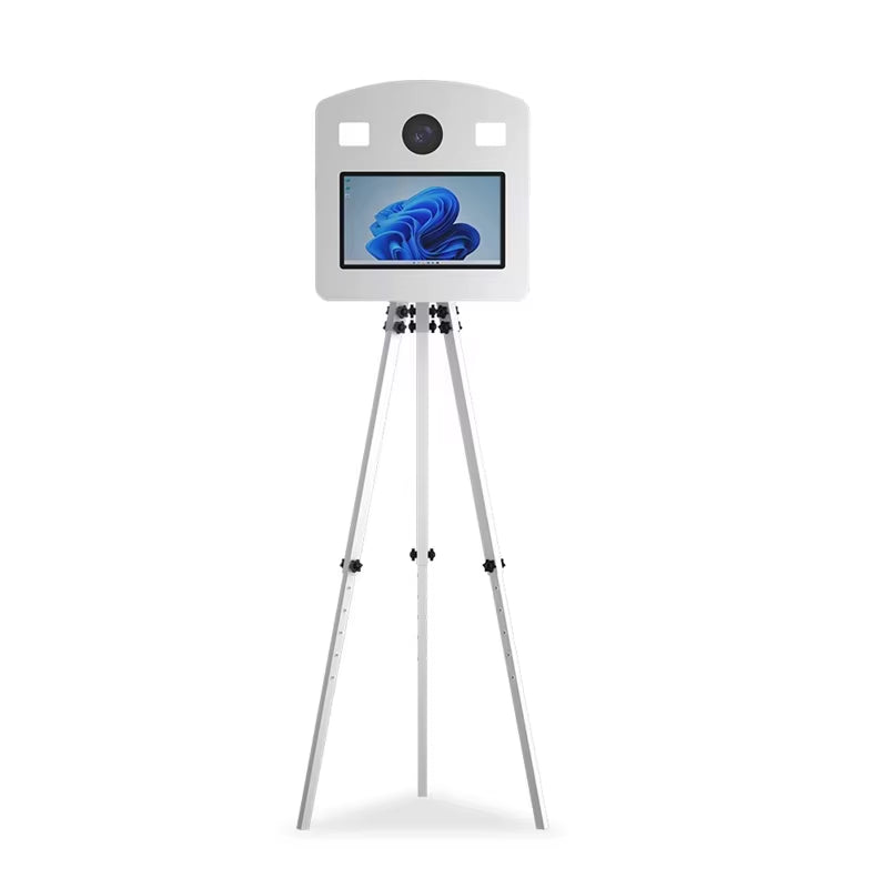 Photo Booth with 15.6-Inch Touchscreen, Portable Selfie Tripod and DSLR Camera for Wedding Event Rental