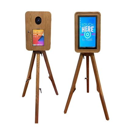 Double-Sided Vintage Wooden Photo Booth with the Same Printer Stand Dslr Mirror Ipad Photo Booth