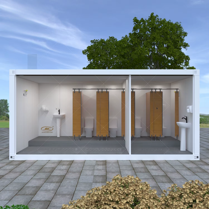 Portable Prefabricated Mobile Toilet Cabin / Movable Container Toilet