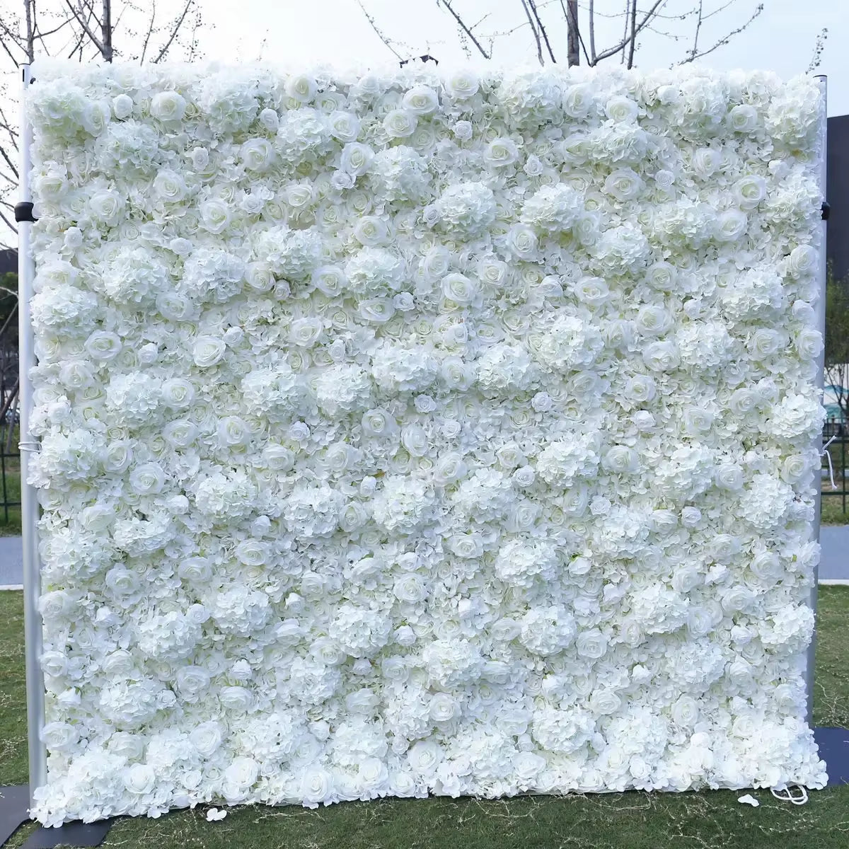 5D Pink Rose Hydrangea Gradient Rolling up Fabric Curtain Flower Wall Cloth Floral Wall Wedding Backdrop Arrangement Decor Wall