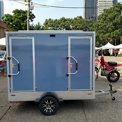 Modern Luxury Portable Wedding Toilet Trailer – Durable Steel Mobile Restroom