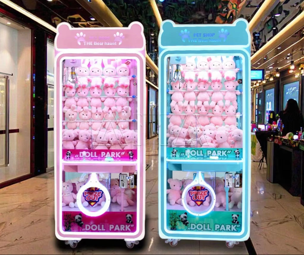 Teddy Bear Stuffing Machine High Quality Metal Material Coin Operated Toy Stuffing Crane Vending Machine