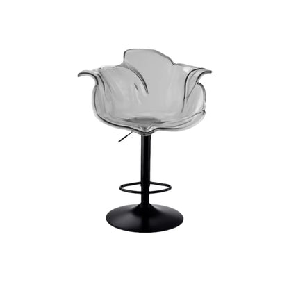 French Style Luxury Acrylic High Chair, Transparent Adjustable Island Platform Chair, High Stool, Coffee Shop Bar Chair