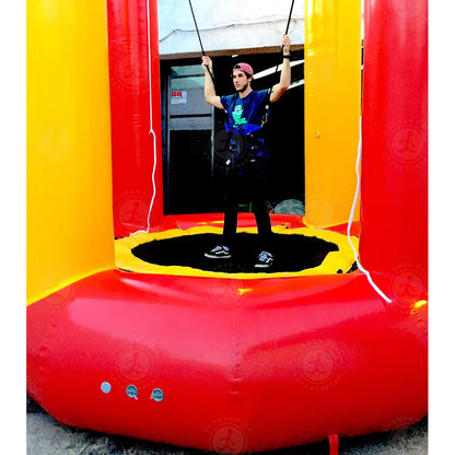 3/4M Dia Inflatable Bungee Trampoline Jump Amusement Equipment Airtight Inflatable Bungee Jump for Kids Adult Interactive Game